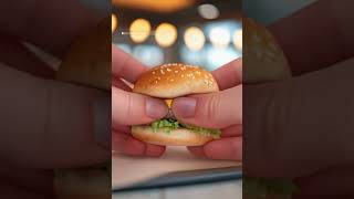 Satisfying Burger Squish! 🍔 Tiny Treat, Big Satisfaction!  #MiniBurgerSquish #TinyFood #FoodieFun