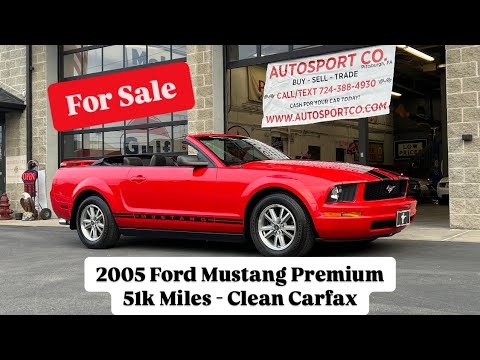 FOR SALE: 2005 Ford Mustang Premium ~ 4.0L V6 ~ 51K Miles ~ Leather ~ $13,900