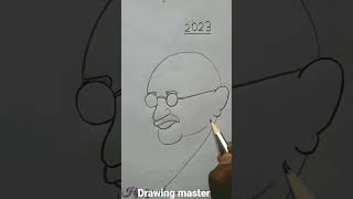 Turn 2023 number into drawing of Gandhiji/#shorts/#Gandhiji drawing