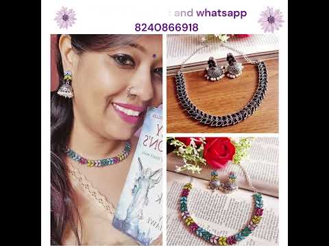 Exclusive Designer Jewelry whatsapp 8240866918 #silverlookalike #designerjewellery #longnecklaceset