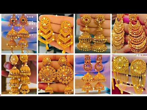 😍Gold Earrings Design New Model 2024😍/gold earrings design with price🥰/gold earrings/kan ka jhumka😍