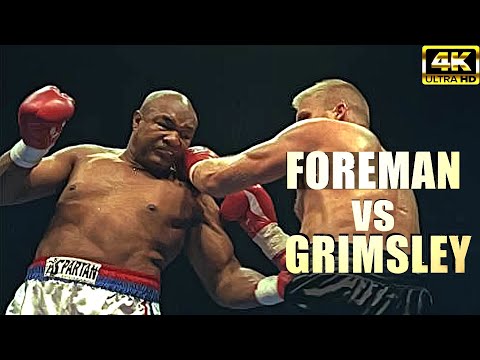 George Foreman vs Crawford Grimsley | HIGHLIGHTS Boxing Fight | 4K Ultra HD