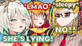 Sleepy Kaela got caught by Cecilia and Gigi [Hololive]