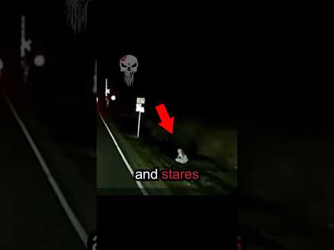 CREEPY GHOST GIRL spotted on the road 👻😱 #creepy #ghost #shorts