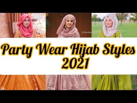 Party Wear Hijab Style 2021 || Pakistani Party Dresses With Hijab #hijab #shorts