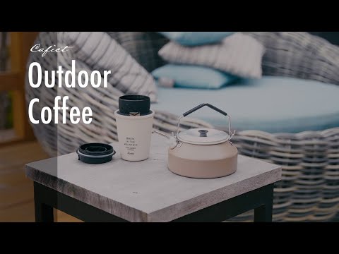 Glamping and outdoor coffee. Dripper from coffee equipment Rivers and sososgu_.[Vlog]