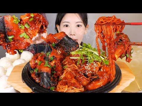 아귀다리고 고기다리던 우앙한 밀키트 신메뉴🐟✨ 아귀불고기 아귀찜 먹방 Grilled monkfish [eating show] mukbang korean food