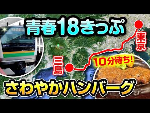 【青春18きっぷ】さわやかハンバーグを三島まで食べに行く【日帰り】