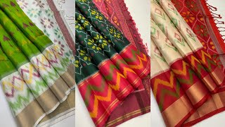 handloom pochampalli silk sarees 😍 With silk mark ✨ WhatsApp 9629422727 #saree