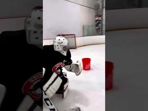 Advanced Goalie Body Control Skating Drill by @Stopitgoaltending #goaliecoaches #hockey