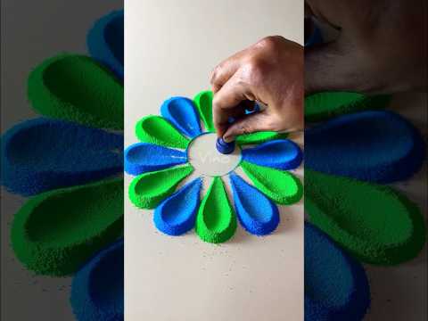 Rangoli designs for beginners #rangoli #rangolidesigns #rangoliforbeginners #shorts