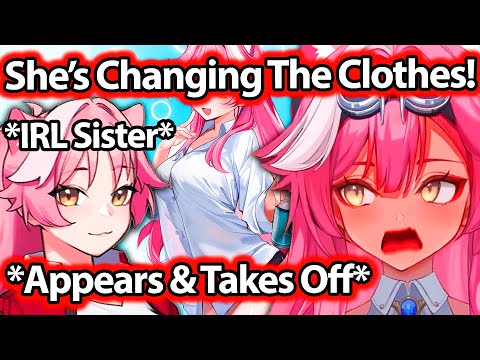 Raora's IRL Sister Suddenly Appears and Starts Changing Clothes in Her Room 【Hololive】