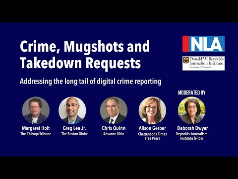 Crime, Mugshots and Takedown Requests: Addressing the long tail of digital crime reporting