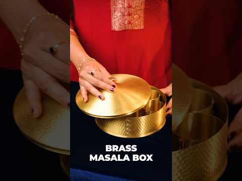 ✨ Handcrafted Brass Masala Box - Perfect Spice Storage & Gift Idea! 🎁 | Buy Online Now!