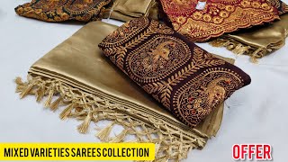 🌺💖Mixed varieties Offer Sarees Collections (10.01.2025)   Soft silk &satin sarees 🔥