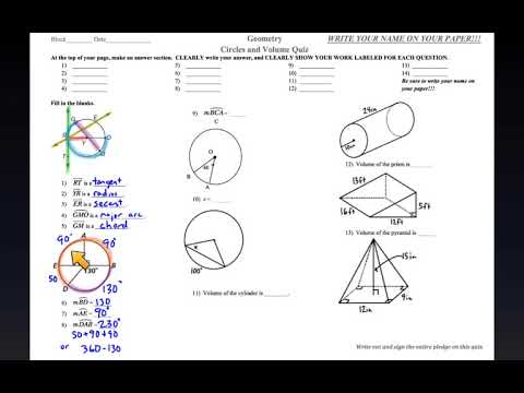 Circles and Volume walkthrough