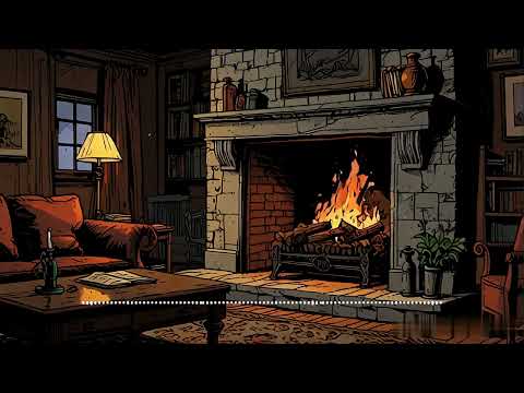 🔥 Cozy Fireplace Background 2K & Lofi Music | Relaxing Study and Chill 🔥