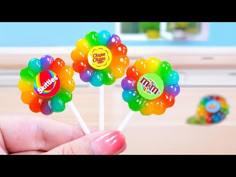 Lovely Rainbow  Jelly Flower Mold 🌺 Cute Miniature Fruit Jelly Popsicle 🌈 Tiny Cakes