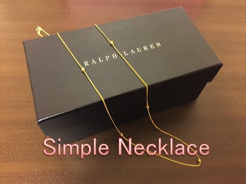 How to make a simple necklace | DIY Accessory / オフィスにぴったりシンプルロングネックレス