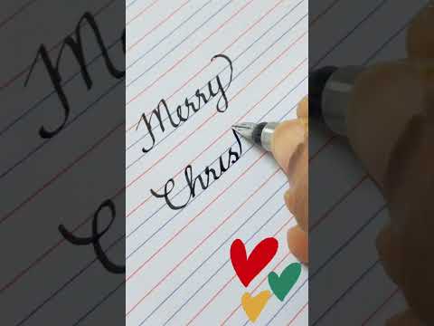 Merry Christmas in cursive writing #cursivewriting #merrychristmas2024 #shorts whatsapp status video