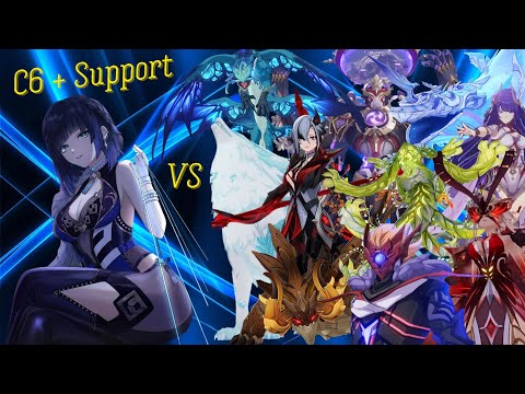 C6 Yelan + Supports VS every Weekly Boss (with Food-Buff)