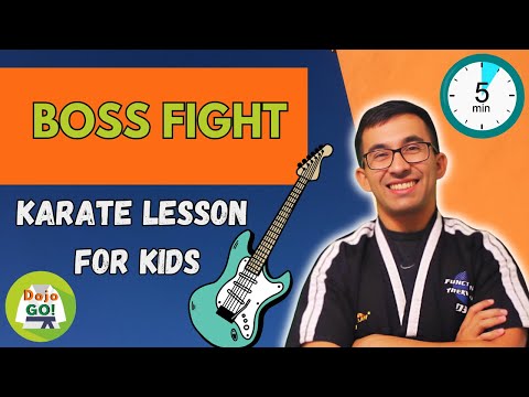 5 Min Karate Lesson For Kids | Rockstar Rick Boss Fight | Dojo Go