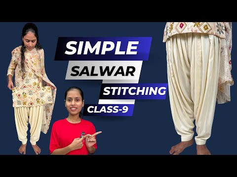 How to make Patiala Salwar in 2.3 meters cloth / Simple Salwar Cutting and Stitching #darpan_bout...