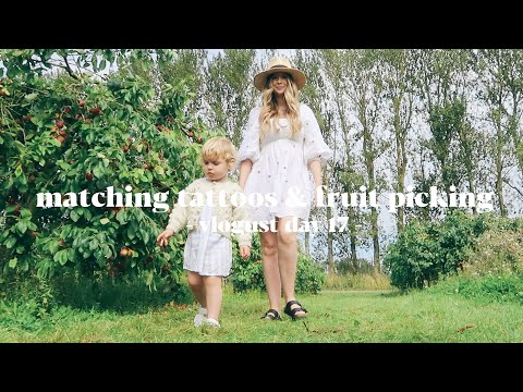 Matching Tattoos & Family Fruit Picking ad | Vlogust Day 17