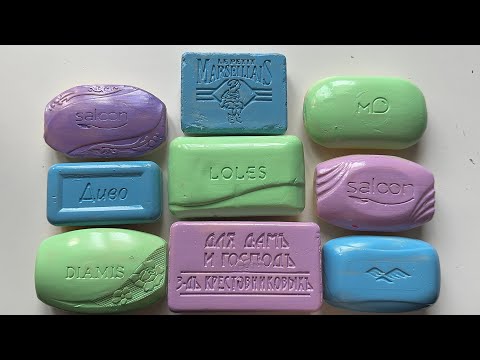 ASMR cutting of dry varnished soap🧼