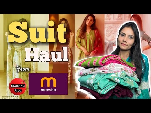 Meesho 😍 Suit Haul Starting ₹300 || Honest Review || Trividha