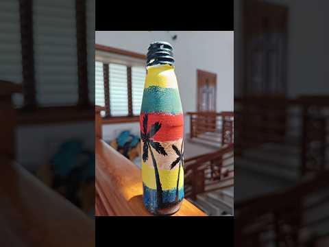 simple bottle art#bottlepainting#saucebottlecrafts#shorts#viral