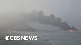 Rescue operation underway after U.S. tanker hits container ship off U.K. coast