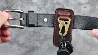 Belt keychain Belt key clip LEATHER belt key holder Belt key holder Leather belt clip key belt clip