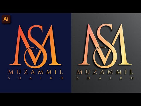 MS letter logo design in adobe illustrator | URDU / HINDI |