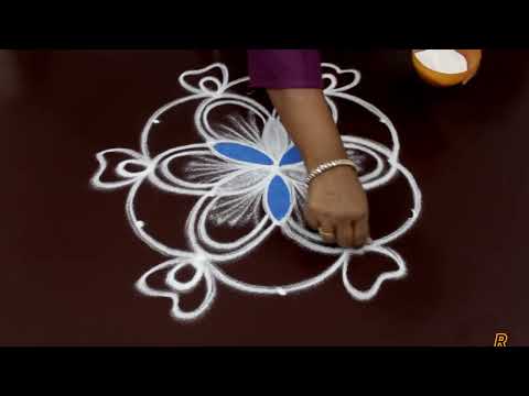 new tresdy rangoli design | easy 5*3 dots kolam | easy muggulu by sunitha