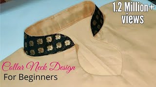 Beautiful Collar Neck Design for Kurti/ Step By Step Tutorial (Easy Method)