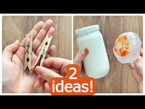 2 Awesome Ideas with Wooden Pegs and Plastic Bag!