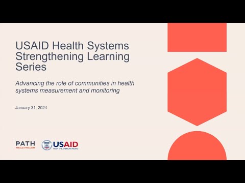 Advancing the role of communities in health systems measurement and monitoring