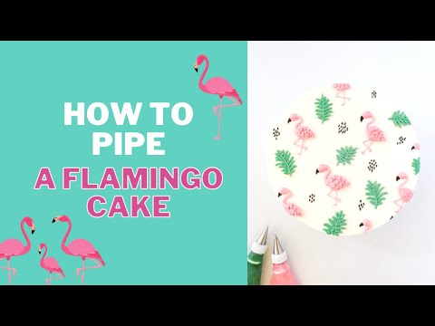 How To Pipe A Flamingo Pattern Cake