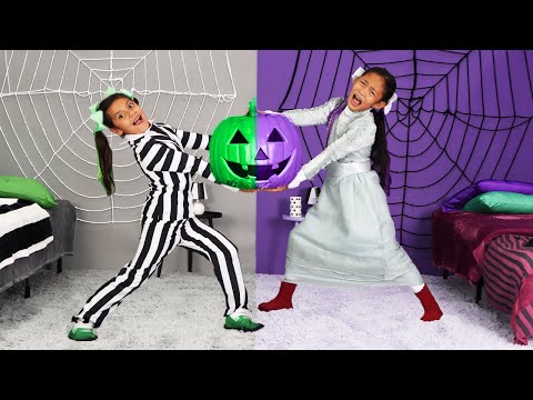 Ellie & Andrea’s Spooky Halloween Cleanup with Beetlejuice Magic!