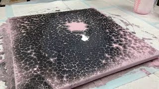 Incredible Acrylic Pearl Pour Recipe! Gorgeous Explosion of Black Pearl Cells!