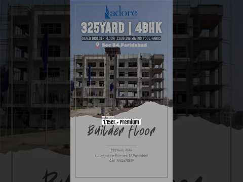 325yard |4Bhk | builder floor in faridabad | sec84 #shorts