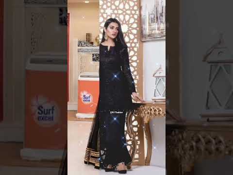 Pakistani actress in black dress looking so pretty #aiman  #youtubeshorts