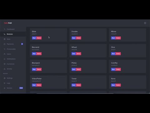 CRYPTO CASINO SCRIPT + ADMIN MENU FREE DOWNLOAD 2022