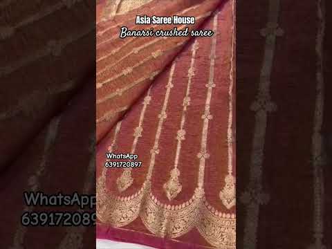 #Banarsi #Tissue Crushed Saree || Heavy Demanded #Saree