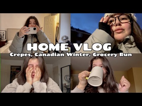 Vlog 16: Day at Home ft. Crepes and Cold Walk to Get Groceries.