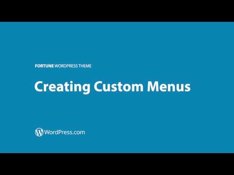 Fortune WordPress Theme: Creating Custom Menus