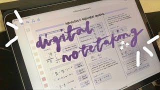 [ASMR]✨ Study with Me Digital Note-taking✨ Goodnotes + Ipad air 4 (Differential Equation C1 part 1)