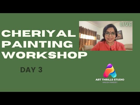 Cheriyal Painting Live Workshop : Day 3