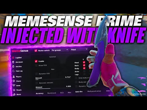 Injected CS2 CHEATS With $170 KNIFE (Memesense)